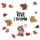 Vive l'automne avec un écureuil espiègle